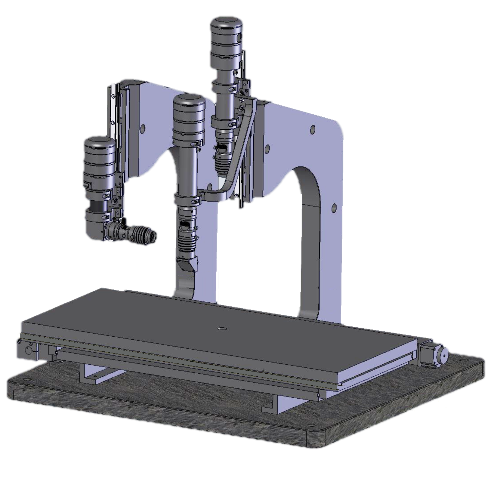 Video microscope with three camera systems and cross measuring stage