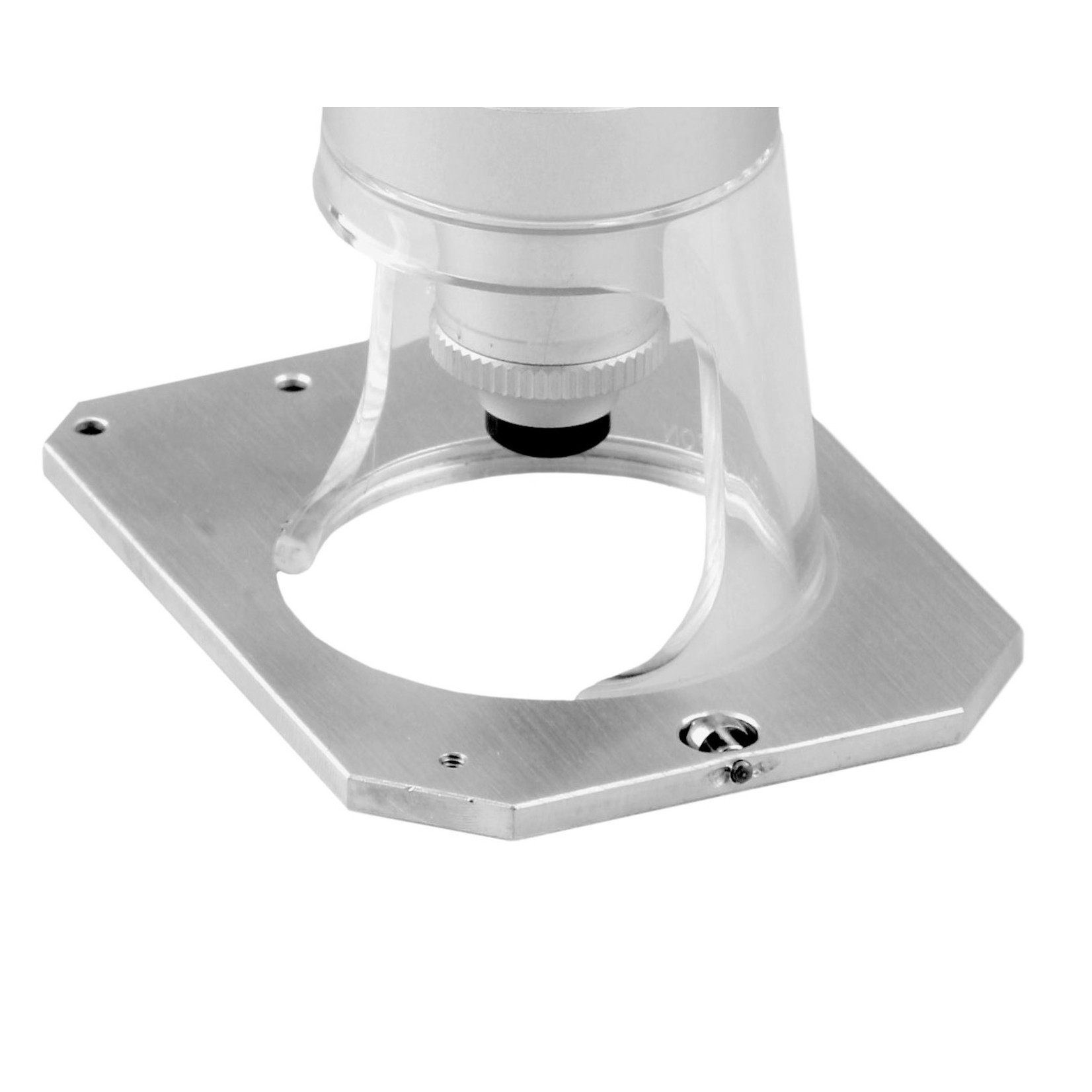 Aluminium base plate for mounting ES-2008 microscopes