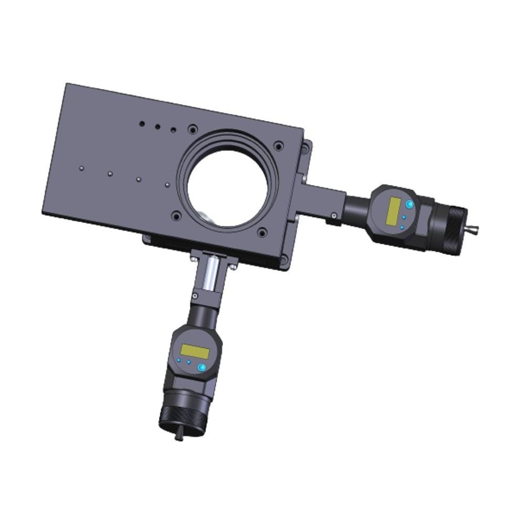 Placa adaptadora de aluminio para Rollomatic Concentricity Pro en la mesa de medición en cruz MT-50