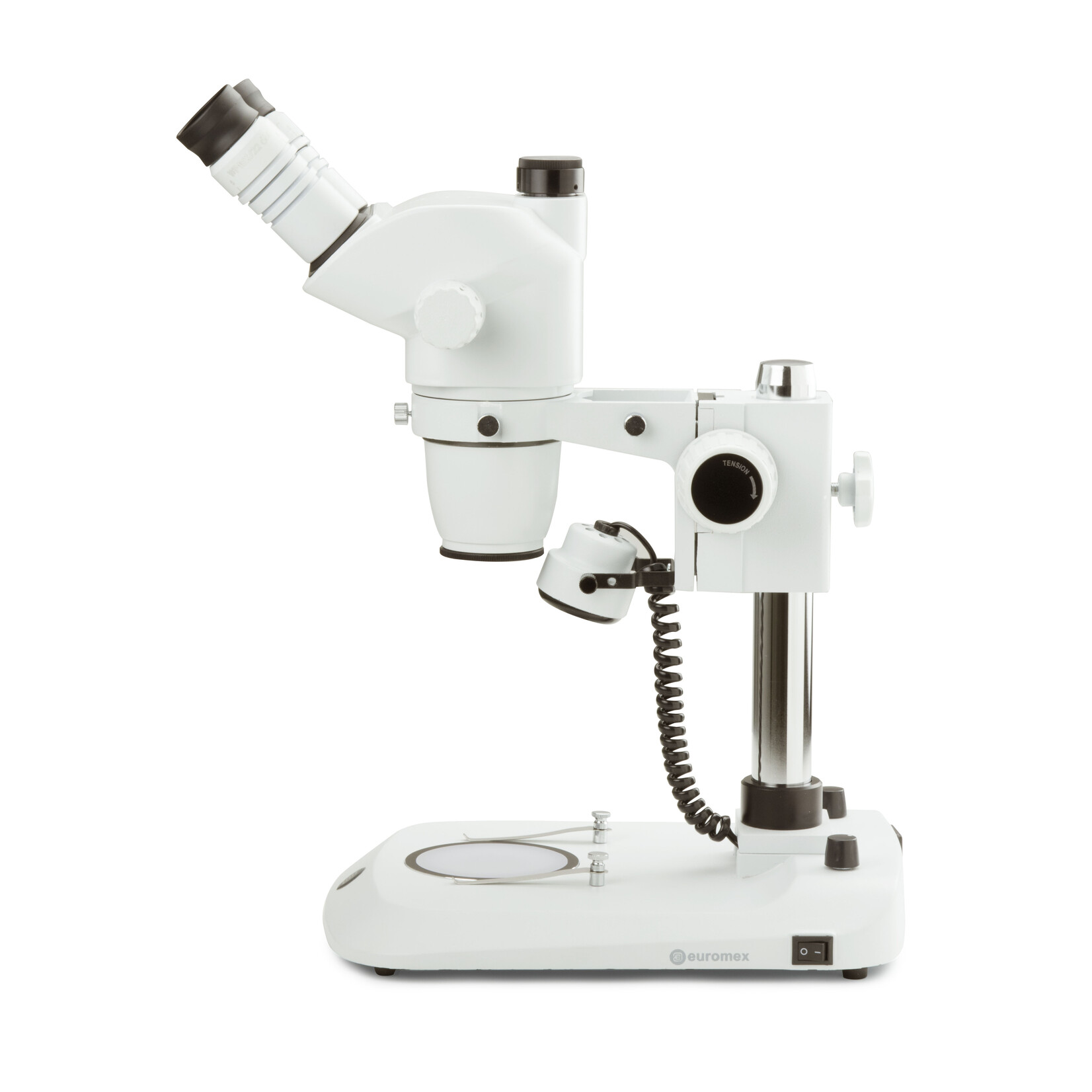 Microscopio estereoscópico trinocular con zoom NexiusZoom EVO, objetivo zoom de 0,65x a 5,5x