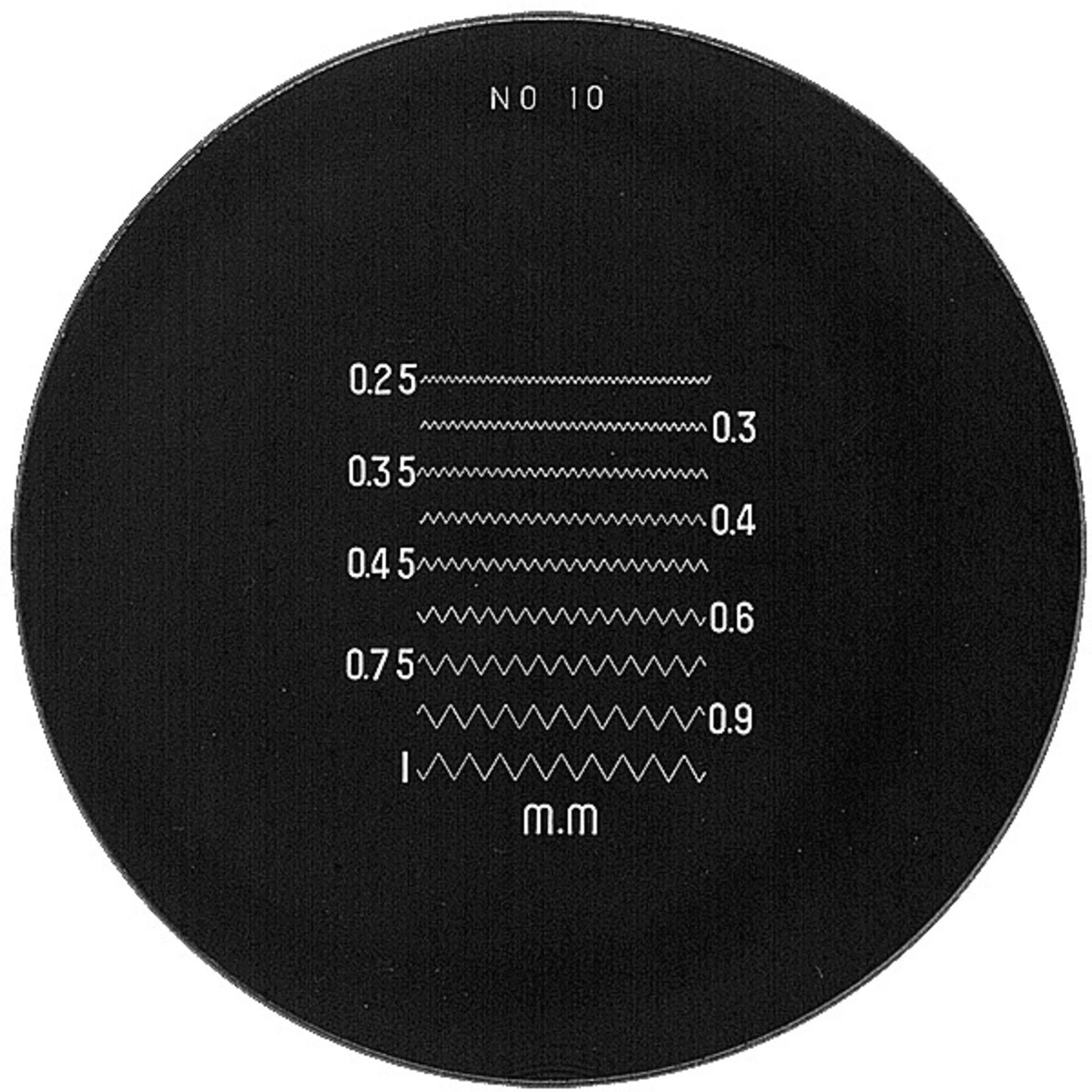 Échelles pour loupes graduées 1983, 2028, 2004 et KIMAG-10 en blanc