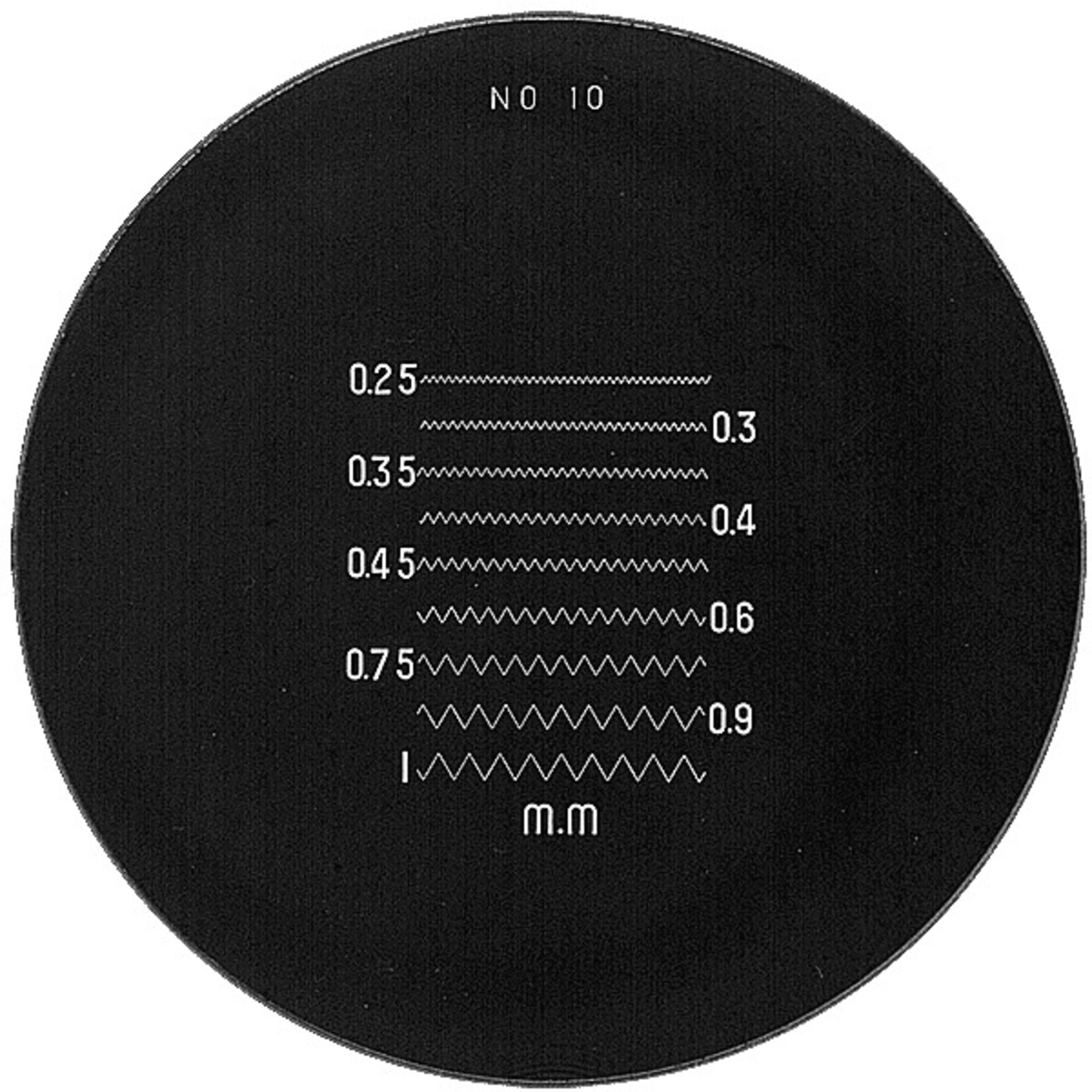 Scales for measuring loupes 1983, 2028, 2004 and KIMAG-10 in white