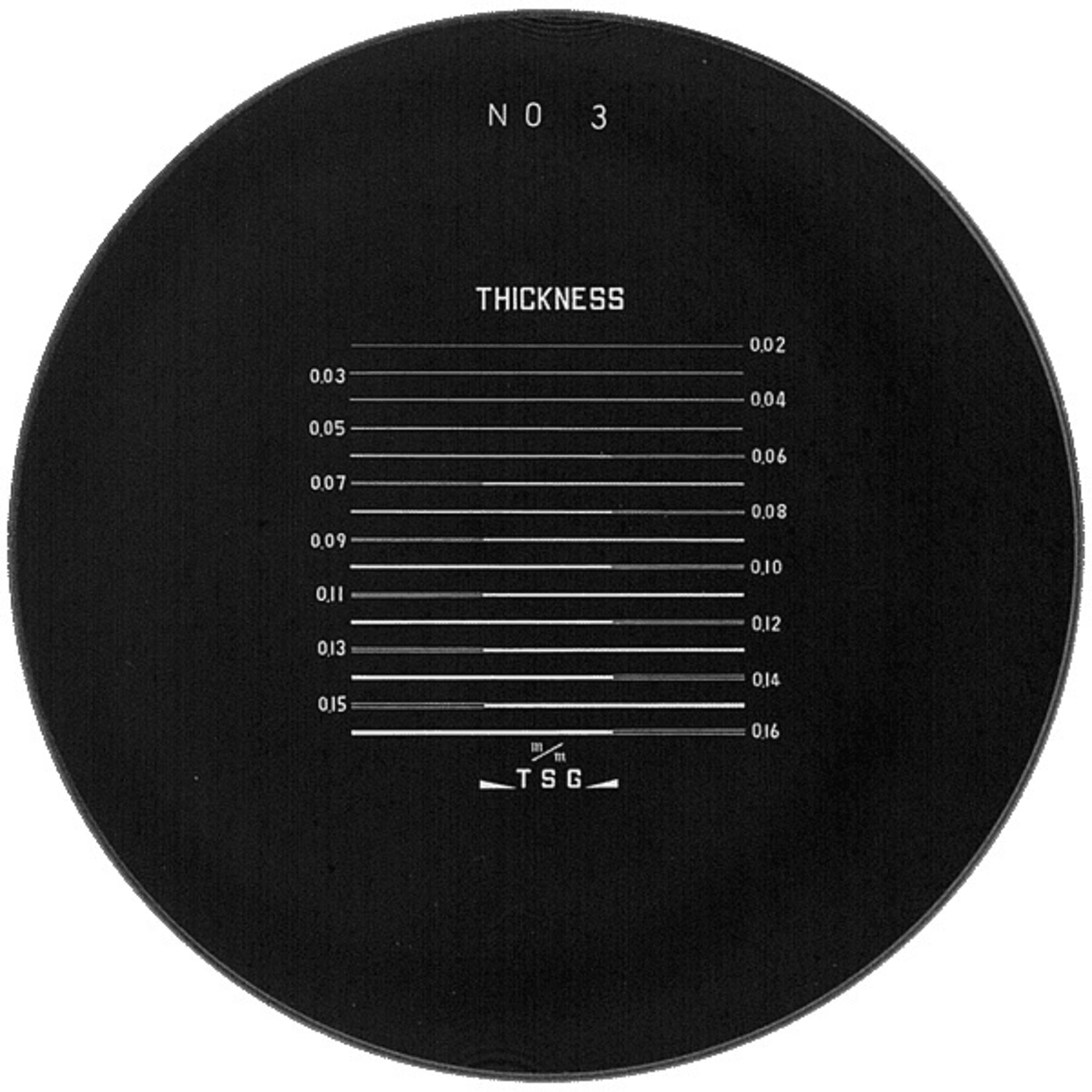 Échelles pour loupes graduées 1983, 2028, 2004 et KIMAG-10 en blanc