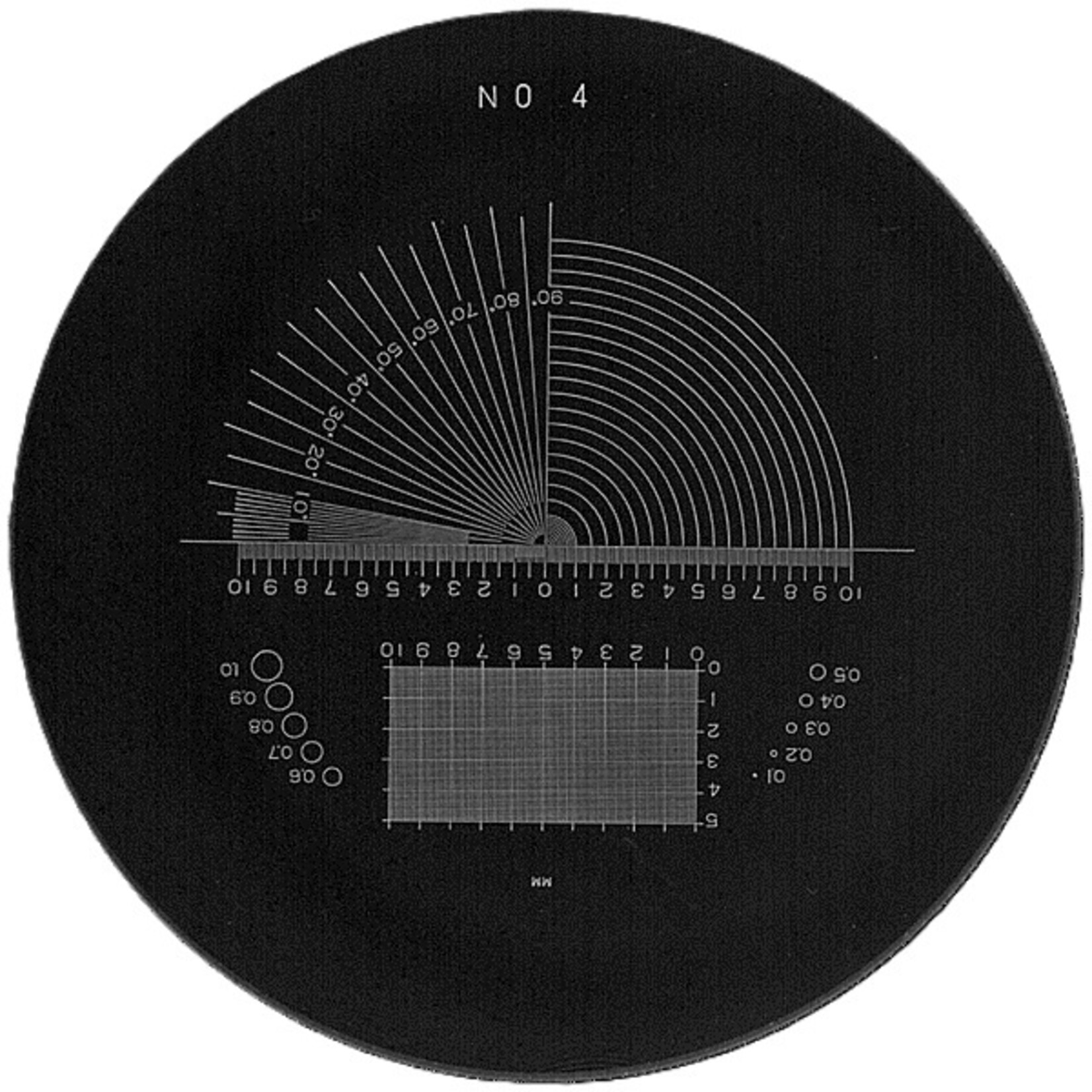 Échelles pour loupes graduées 1983, 2028, 2004 et KIMAG-10 en blanc