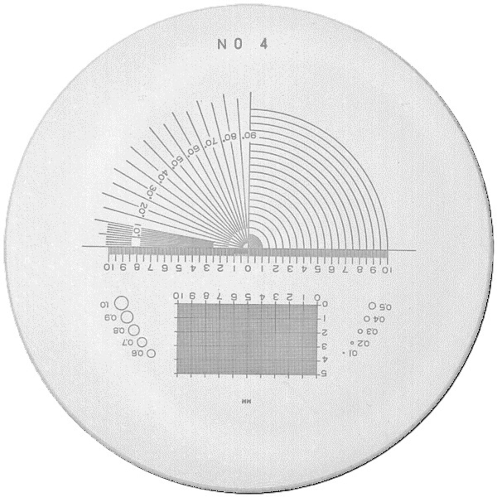 Scales for measuring loupes 1983, 2028, 2004 and KIMAG-10 in black