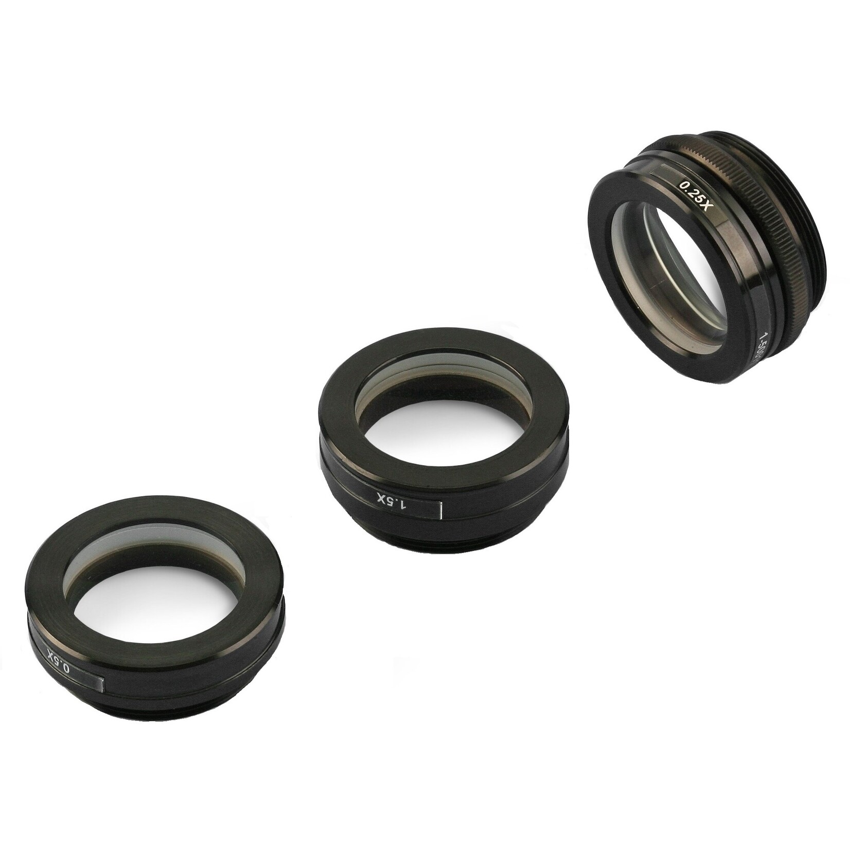 Attachment lenses from 0.25 to 2x for changing the magnification and working distance
