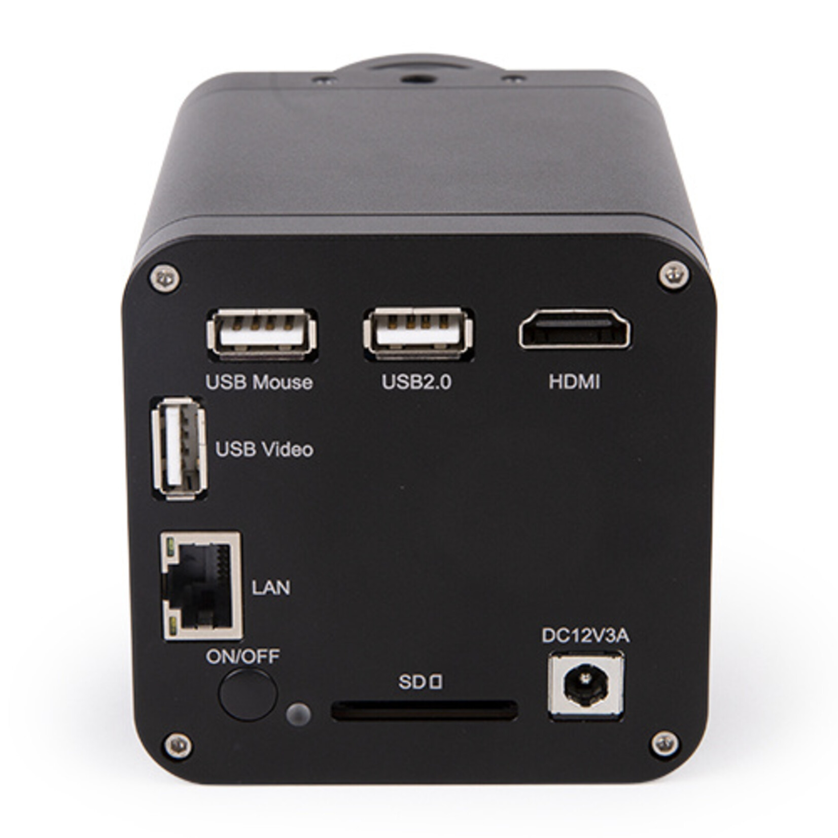 HDMI camera with integrated optics and LED lighting