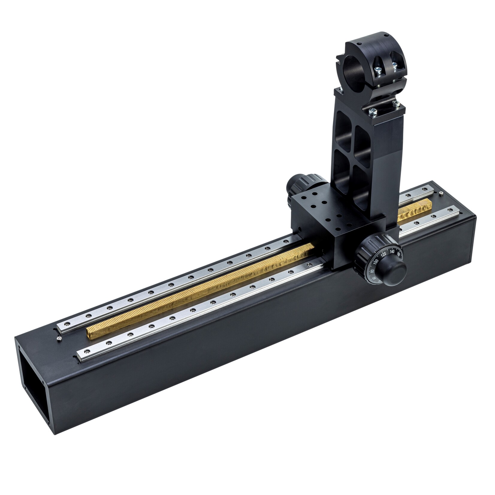 Precision height adjustment for optics with coarse and fine adjustment