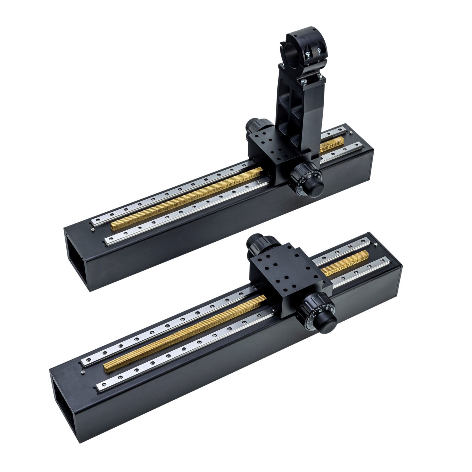Precision height adjustment for optics with coarse and fine adjustment