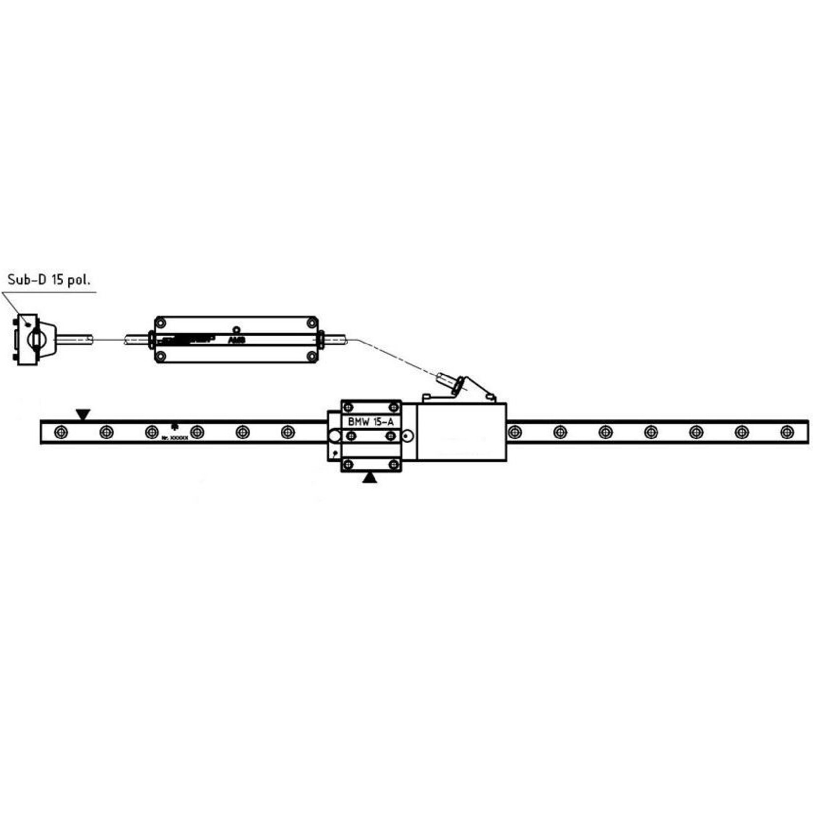 Replacement guide CV-P with carriage in 300 or 400 mm length
