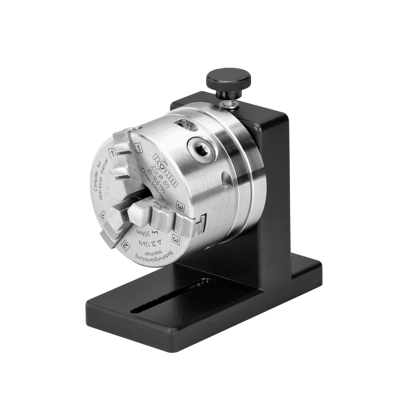 Fixação da ferramenta por meio de um mandril de aperto manual de 3 garras ZG Hi-Tru