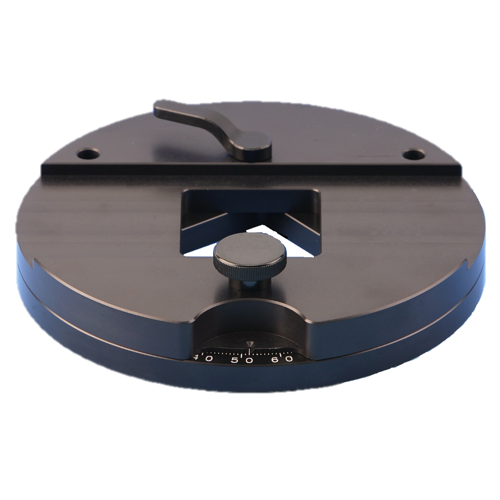 Mesa giratoria con graduación y fresado para luz inferior