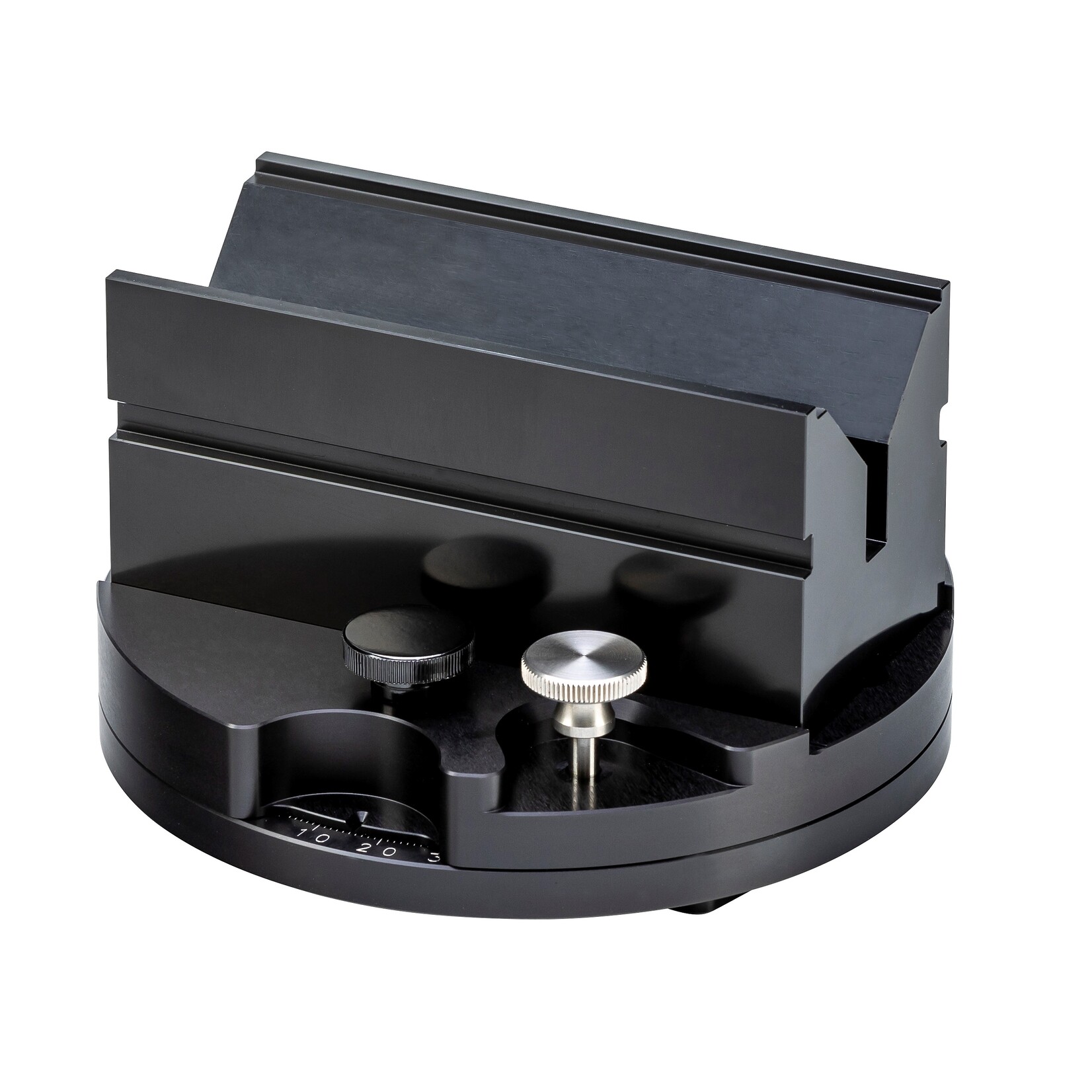 Tavola rotante con graduazione e fresatura per luce dal basso