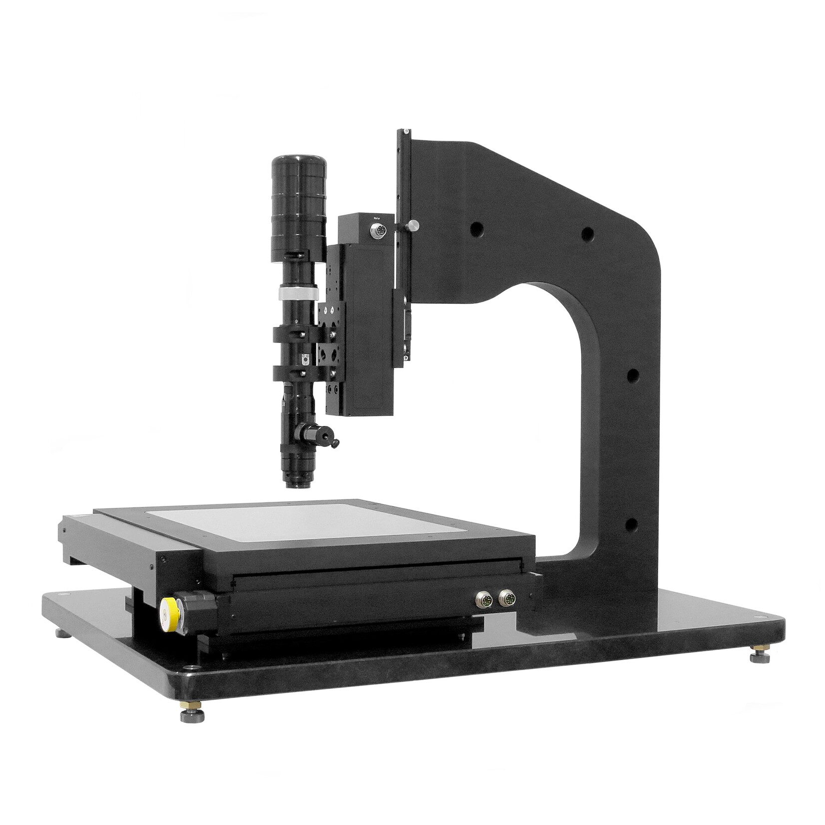 Videomikroskop mit Zoomoptik, Kreuzmesstisch und Messsoftware