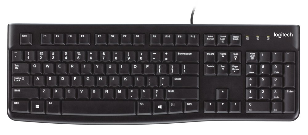 K120 toetsenbord USB QWERTY Internationaal Noordzee Zwart