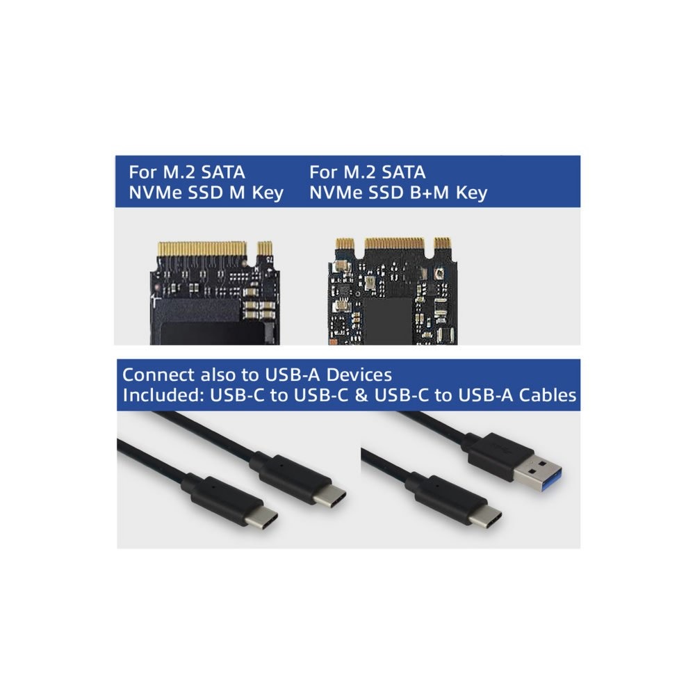 AC1605 behuizing voor opslagstations SDD-behuizing Zwart M.2
