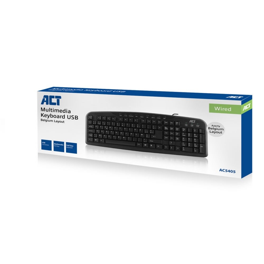 AC5405 toetsenbord USB AZERTY Belgisch Zwart