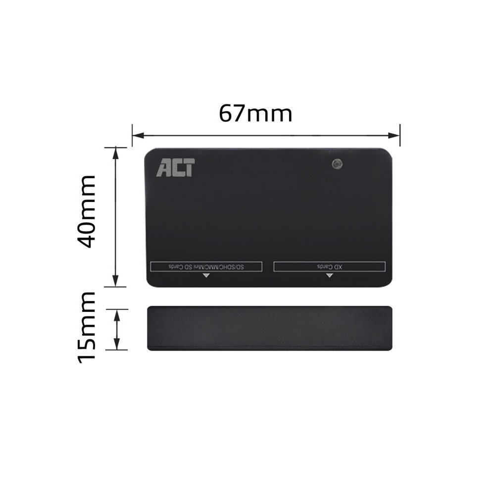AC6025 geheugenkaartlezer USB 2.0 Zwart