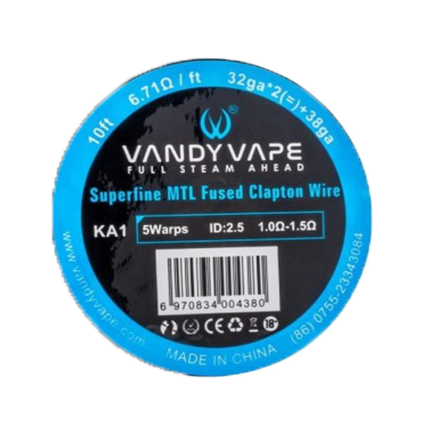 Vandy Vape Superfine MTL Fused Clapton 32GAx2+38GA  10ft