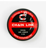 Coilology Prebuilt Wire - Chain Link SS316L  /FT 4-28 - 10FT