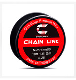 Coilology Prebuilt Wire - Chain Link Nichrome80  /FT 4-28 - 10FT