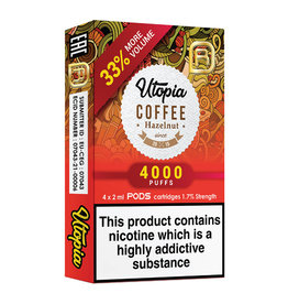 Utopia NanoStix Pods- Coffee Hazelnut 4000puff - 4Pcs