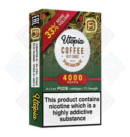 Utopia NanoStix Pods- Coffee 4000puff - 4pack