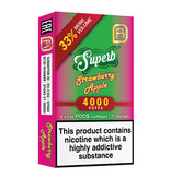Superb NanoStix Pods- Strawberry Apple 4000puff - 4Pcs