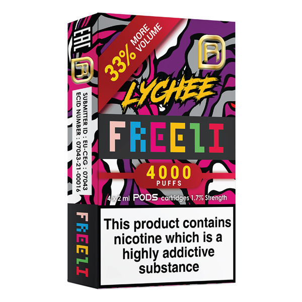Freeze NanoStix Pods- Lychee 4000puff  - 4pcs