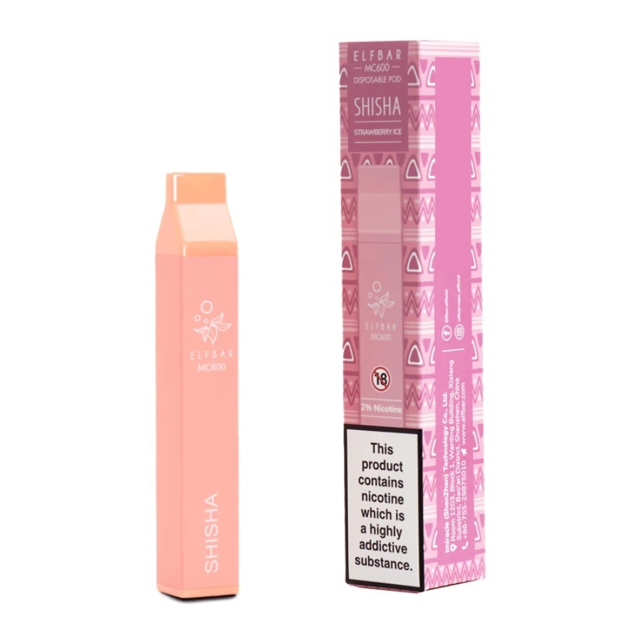 Elf Bar MC600 Disposable Pod Device - Strawberry Ice