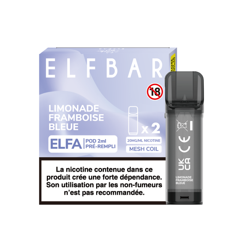 Elfa Pre-filled Pod - LIMONADE FRAMBOISE BLEUE - 2Pcs