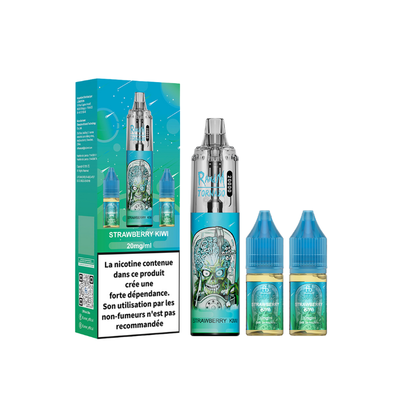 RANDM Tornado 20000 Puffs - Strawberry Kiwifruit - 2 x 10ml