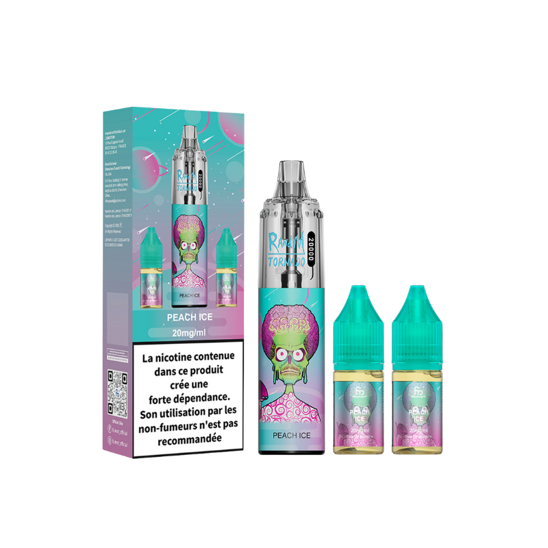 RANDM Tornado 20000 Puffs - Peach Ice - 2 x 10ml