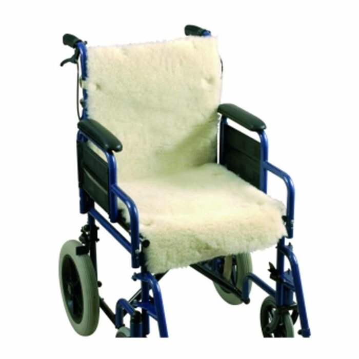 Schapenvacht voor rolstoel - zitting en rugleuning