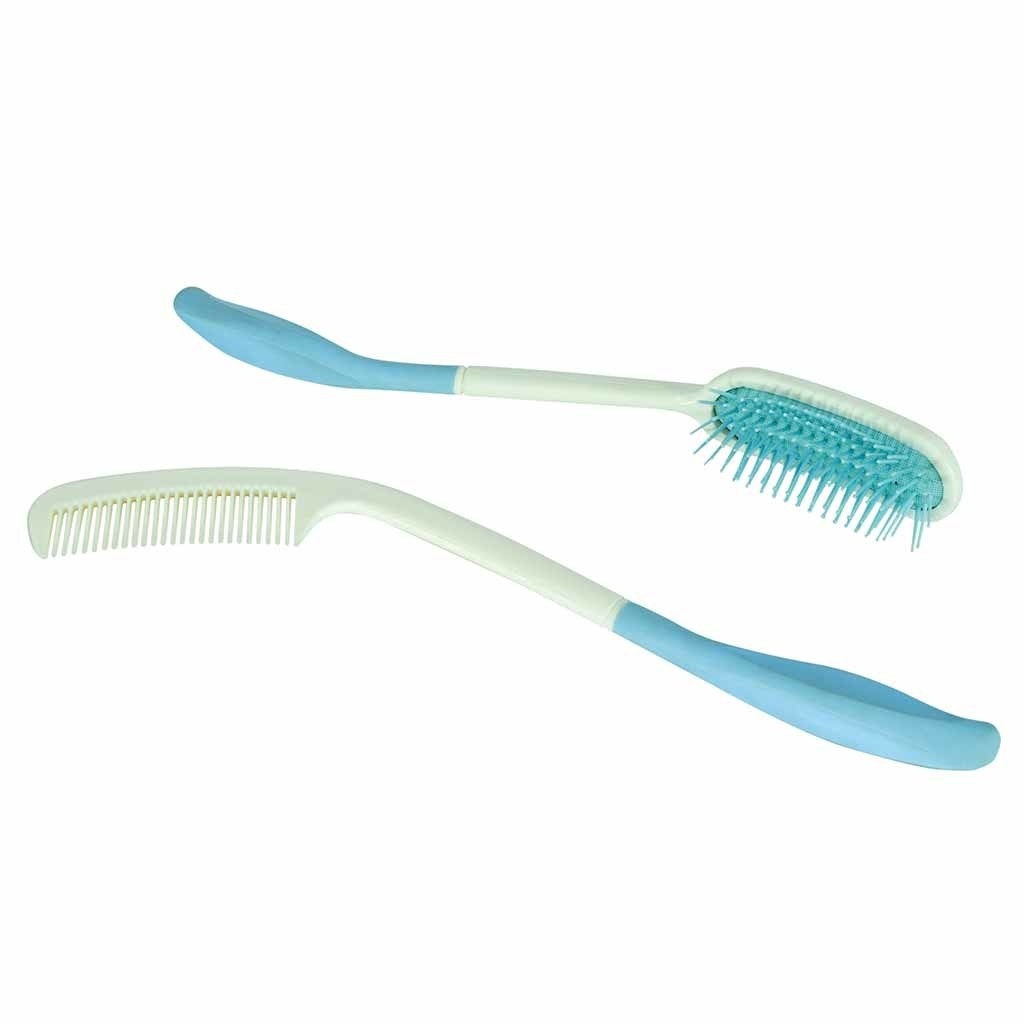 Borstel en Kam met lange steel