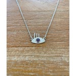 Spiri Spiri Eye Necklace Purple Dream Silver