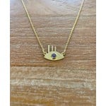 Spiri Spiri Eye Necklace Purple Dream  Gold Plated