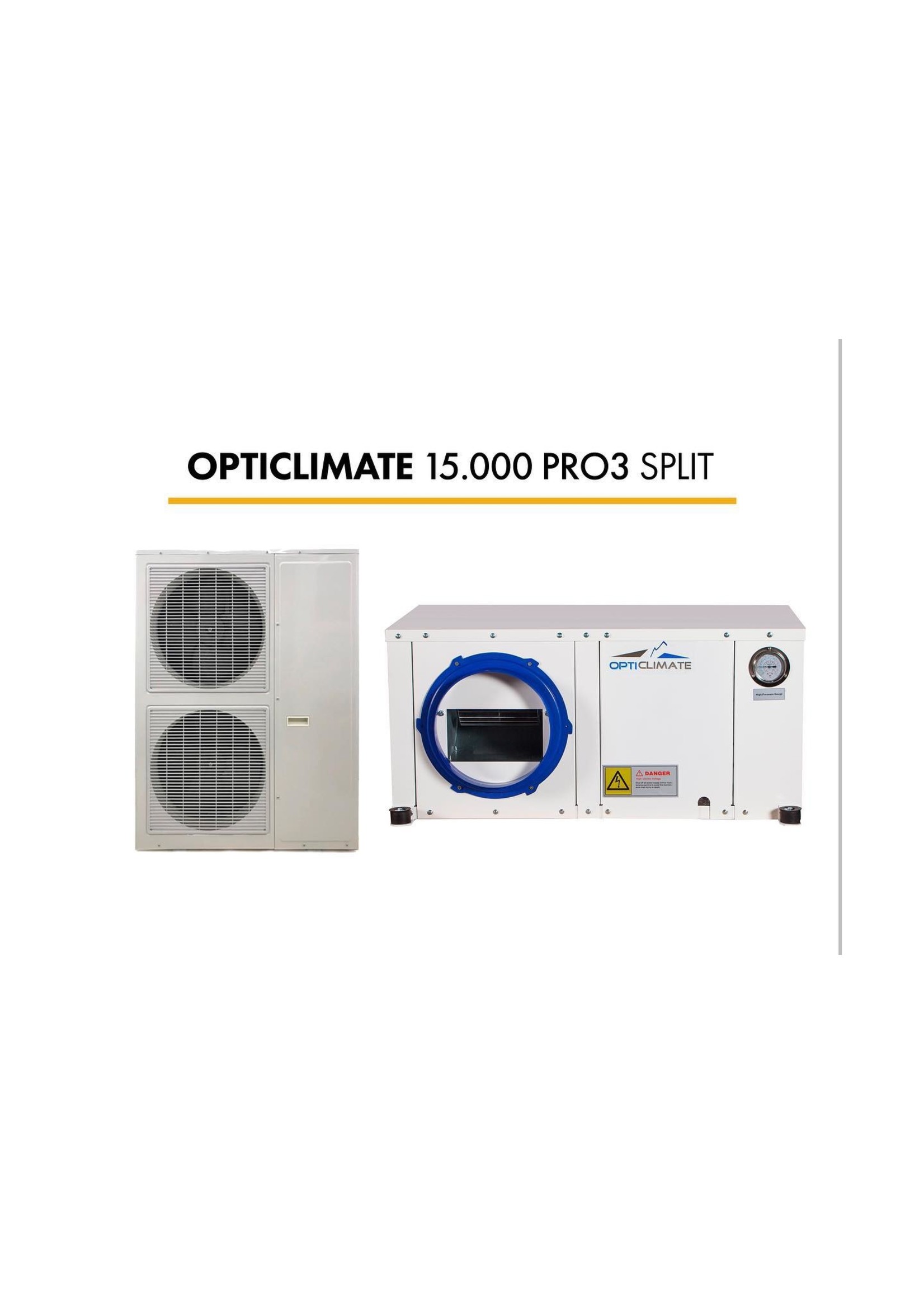 Opticlimate Opticlimate Pro 3 15000 luftgekuhled + Aussen unit 8 M Schlauch - Copy