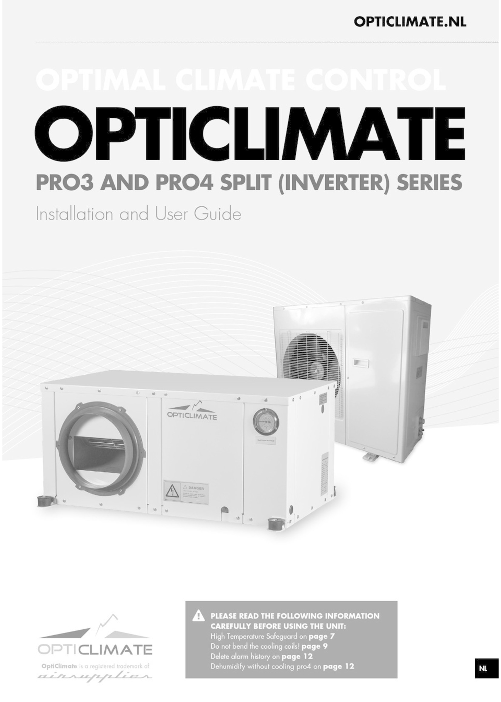 Opticlimate Opticlimate Manual Dutch