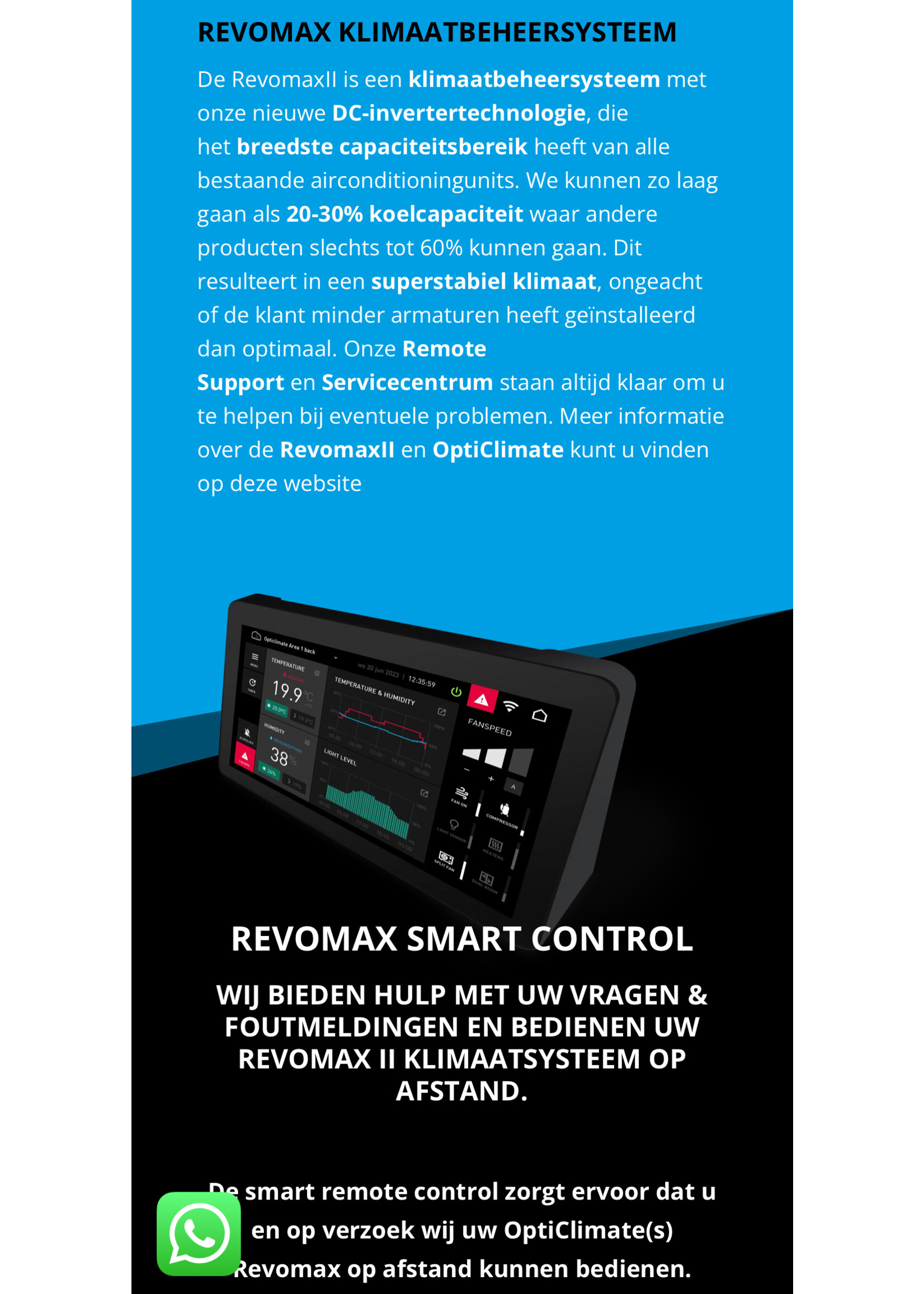 Ticket Watts App /  Support  Opticlimate Pro3 Pro4  Revomax - 40 euro