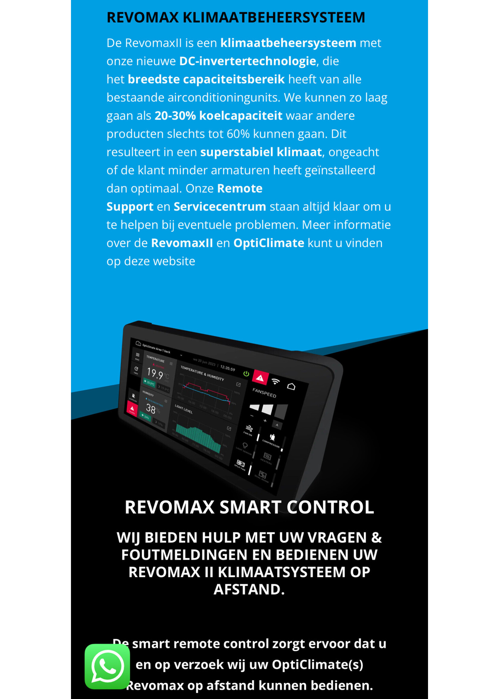 Ticket 80 Euro  60 Min Support Opticlimate Revomax Center / Anydesk / Watts App
