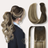 Clip In Ponytail | Sun-kissed Brown Balyage Clip In Ponytail | Sun-kissed Brown Balyage