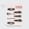 Kitsch Snap Clips Set | Metal Grey Kitsch Snap Clips Set | Metal Grey