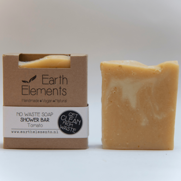 Earth Elements Soap Bar Tomato | Made With Vegetable Waste