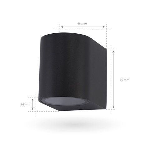 Ledvion Wandlamp buiten - Sacramento - Zwart Ledvion Wandlamp buiten - Sacramento - Zwart