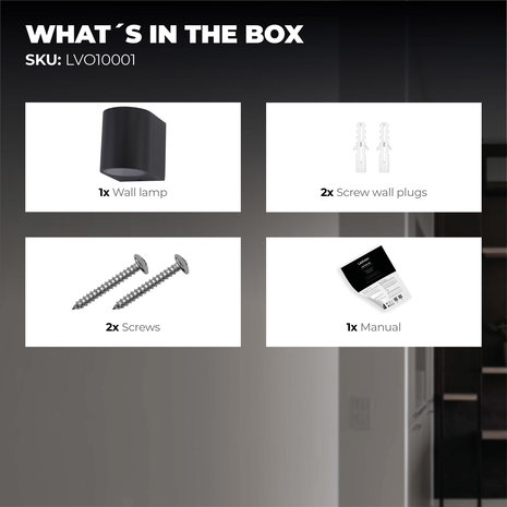 Ledvion Wandlamp buiten - Sacramento - Zwart Ledvion Wandlamp buiten - Sacramento - Zwart