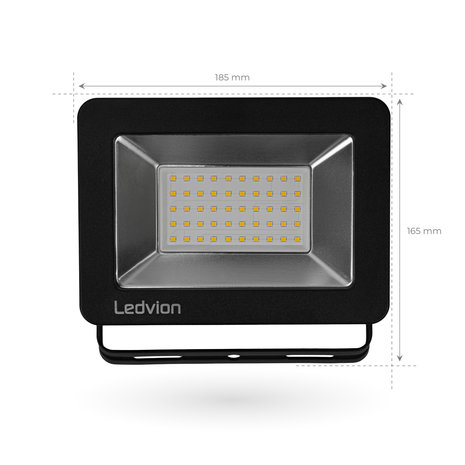 Ledvion LED Breedstraler 50W – 6000 Lumen – 4000K - Quick Connector - 5 Jaar garantie