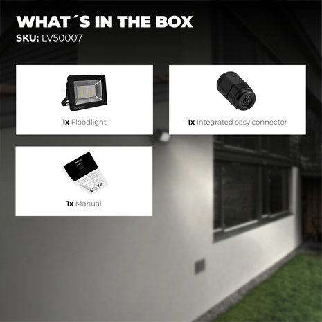 Ledvion Osram LED Breedstraler 50W – 6000 Lumen – 4000K - Quick Connector - 5 Jaar garantie