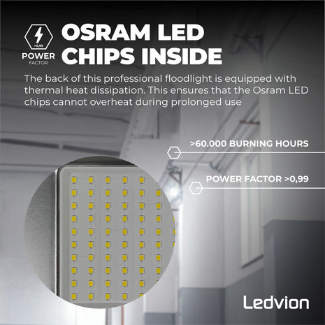 Ledvion Osram LED Breedstraler 150W – 18000 Lumen – 4000K - Quick Connector - 5 Jaar garantie