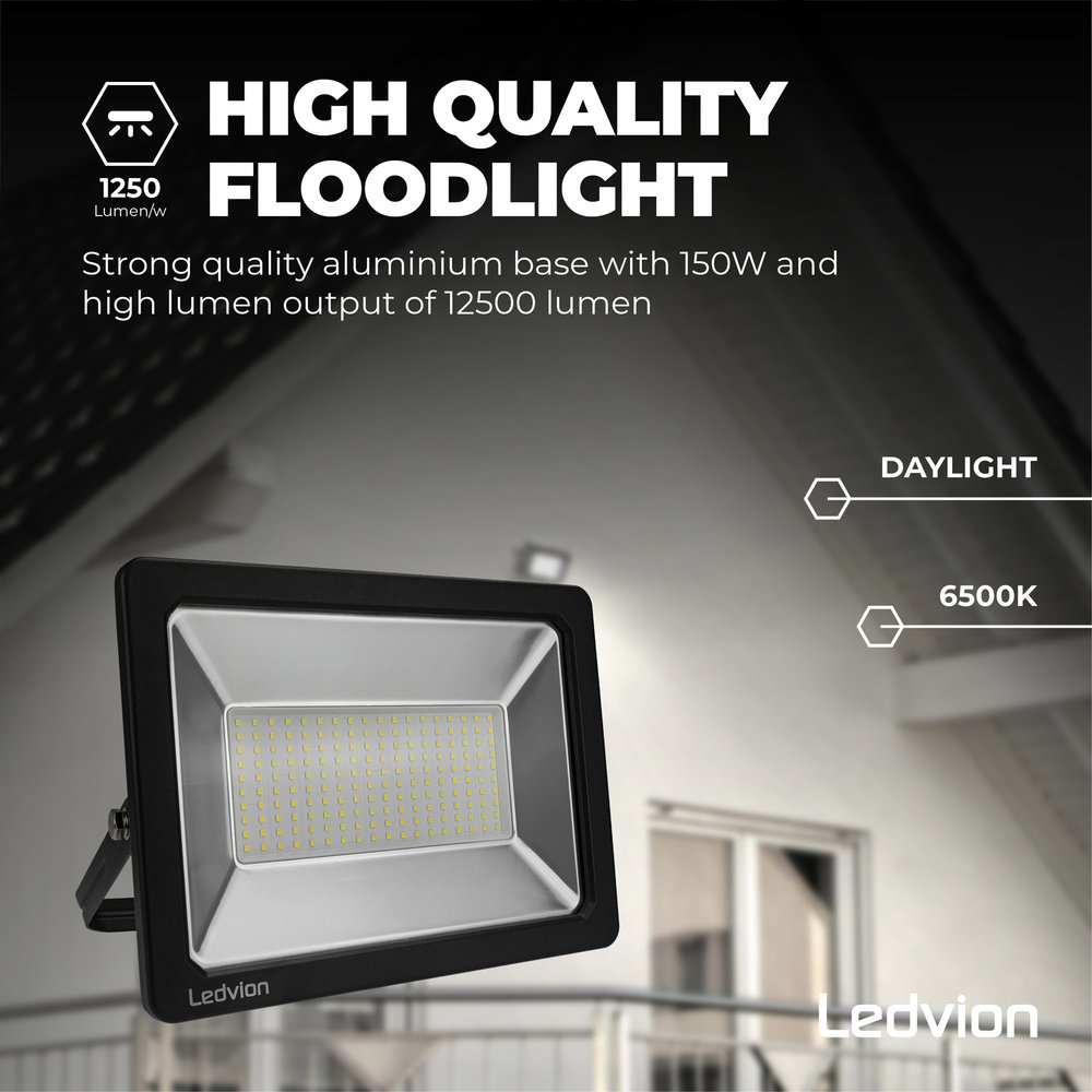 Ledvion LED Breedstraler 150W – 18000 Lumen – 6500K - Quick Connector - 5 Jaar garantie Ledvion LED Breedstraler 150W – 18000 Lumen – 6500K - Quick Connector - 5 Jaar garantie